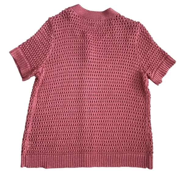 Jones New York Rose Open-Front Crochet Cardigan Short sleeved Sz: XL - Picture 5 of 10